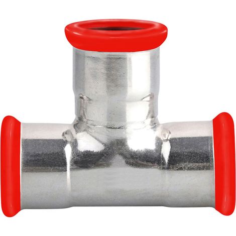 Té égal électrozingué à sertir SERTIsteel Carbone - Empreinte M Ø 15 mm