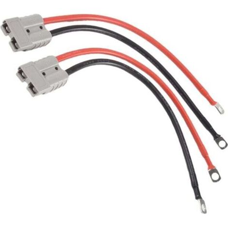 Kit Connecteur Anderson 50A Câble Batterie 8 AWG 30 cm Connecteur Rapide Étanche pour Batterie au Lithium (1/4)