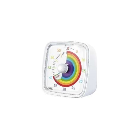 Visueller 60-Minuten-Timer mit Nachtlicht, Countdown-Timer und Pomodoro-Timer mit Regenbogenmuster, geeignet für Kinder und Erwachsene
