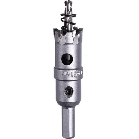 Scie cloche 21 mm, couronne de forage, foret en acier, coupe-trous en métal, foret en acier inoxydable, foret en métal tranchant et durable (1/5)