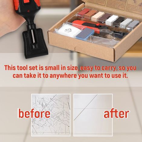 Kit d'outils de réparation de carrelage en céramique multifonctionnel pour le bricolage, outils ménagers pratiques et rapides pour réparer les rayures et combler les fissures. (1/5)