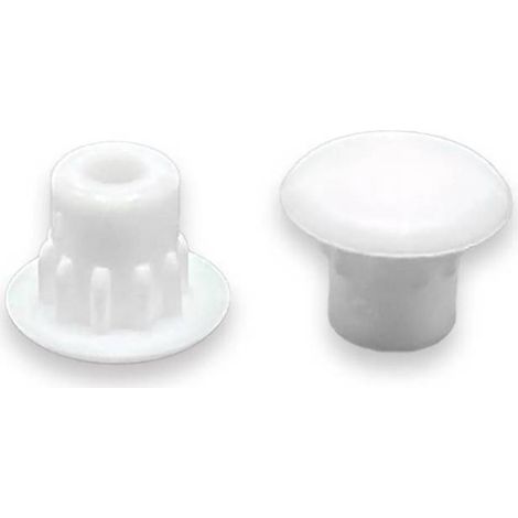 Ajile - Bouchon Capuchon Obturateur Plastique Rond BLANC pour Trou Alésage Diamètre 8 mm