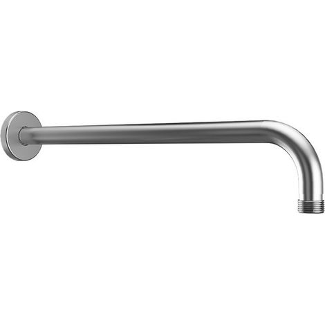 Braccio doccia a muro linea curva acciaio inox satinato  KAM-ARTE SATINATO kamalu