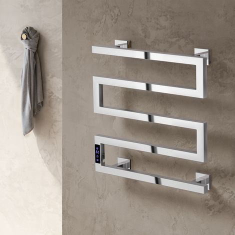 Reina Vispa Electric Heated Towel Rail 510mm H x 500mm W - Polished (1/4)