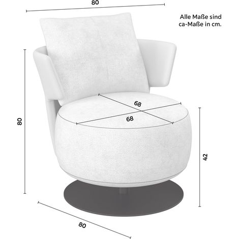 Mömax Sessel Nora Beige Drehbar Webstoff (1/5)
