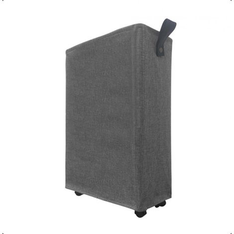 40L Rolling Laundry Basket, Portable Fabric Laundry Hamper, Foldable Laundry Basket with Handle, Extra Flat Laundry Hamper, Dirty Laundry Bin (1/5)