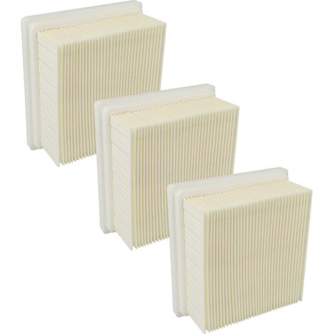 vhbw 3x filtro a pieghe piatte L - M con griglia di protezione sostituisce Starmix FPP 3000, 459738 per aspirapolvere - Elemento filtrante