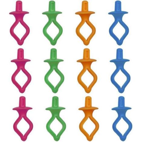 Sewing Machine Bobbin Clips – Pack of 12 rigid plastic clips for bobbin thread, secure and compact attachment