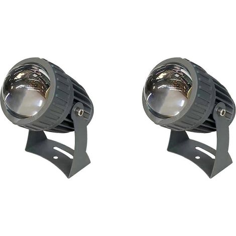 Lot de 2 spots muraux LED d'extérieur pour jardin, 10 W, éclairage paysager, AC220V, étanche IP65, faisceau unique, blanc chaud (1/2)