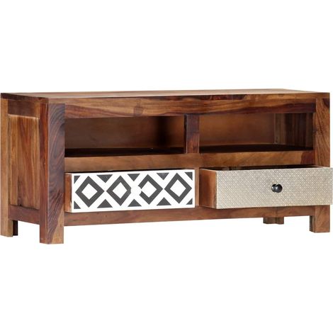Maison Exclusive - TV-Schrank 90x30x40 cm Massivholz Akazie (1/5)