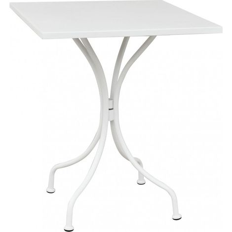 Tavolo Bristol 60x60x72 h cm in Acciaio Bianco (1/3)