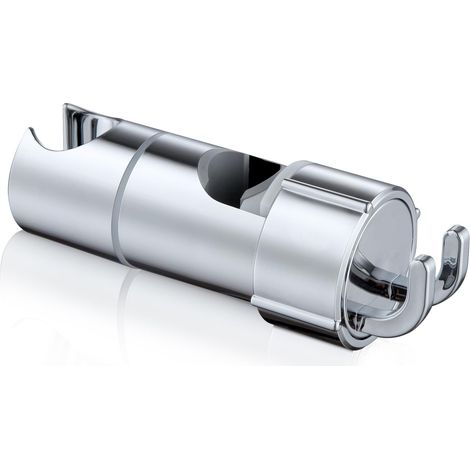 Support Pommeau Douchette, Accroche Douche à Main Ventouse, Fixation Pommeau Douche Mural, Curseur Douche Universel Remplaçable Curseur (16-27mm, Argent) (1/5)