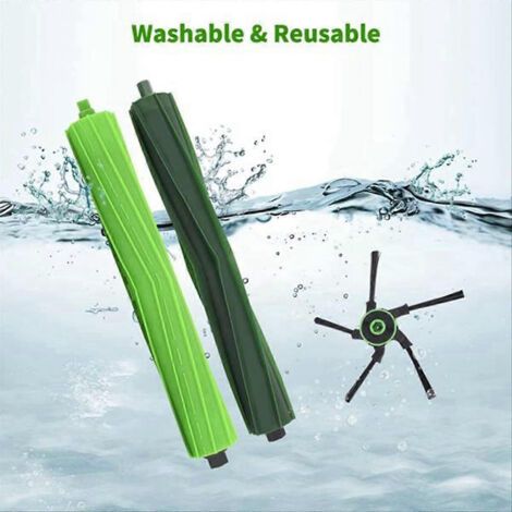 NALOOKAMIC Brosse à rouleau en caoutchouc pour aspirateurs de la série S (S9 (9150), S9+ et S9 Plus (9550)) : filtre HEPA et brosse latérale (1/4)