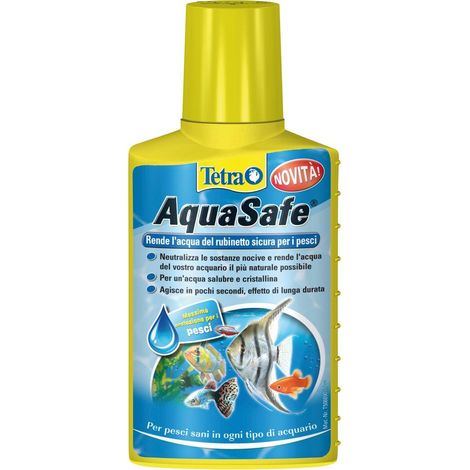 Tetra Acqua Safe rende l'acqua dei rubinetti sicura e adatta all'acquario di pesci: 100 ml