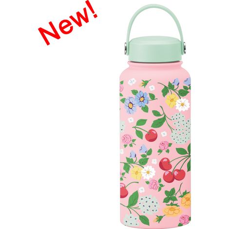 Thermos 2025 Nouveau Modèle Isotherme 1L Grande Capacité Sport Portable Pliable Extérieur Impression Femme (1/5)