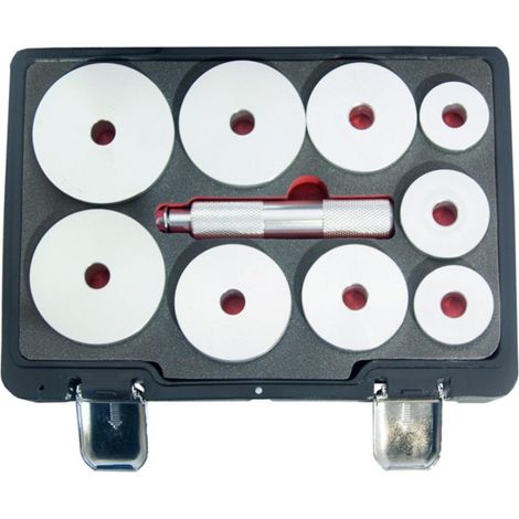 JBM – Jeu d'outils pour montage de joints spi et roulements – Coffret 10 pièces – Compatible joints de 39,5 à 81 mm – Installation précise