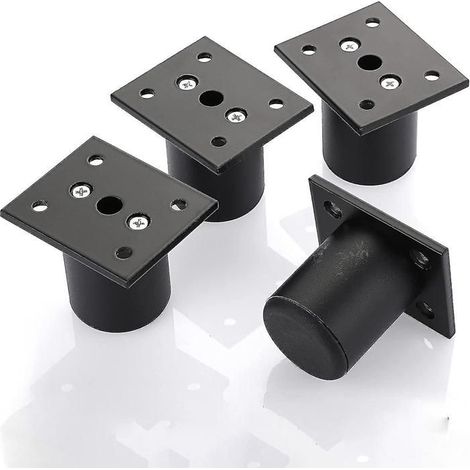 Rehausseurs de pieds réglables pour meubles, (noir, hauteur 50 mm) (1/5)