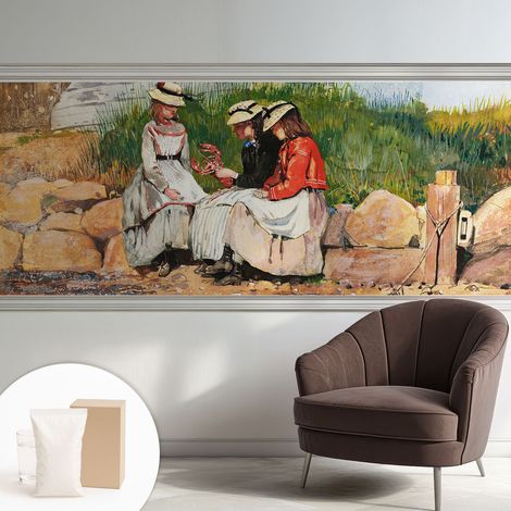 Papier peint intissé mural avec imprimé motifs uniques apparence moderne - Colle incluse gratuite Vacances d'été 250x104 cm (1/5)