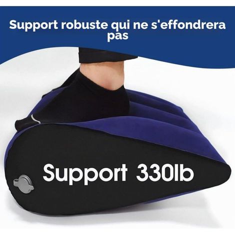 Coussin Cale Gonflable - PVC Souple - Pour Élévation Jambes Et Dos - Lit Camping Voyage - 1 Pièce (1/5)