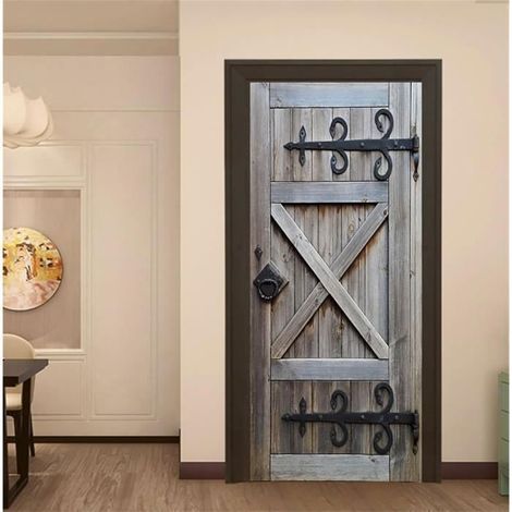 3D Door Sticker - 77x200cm - Waterproof PVC - Wall Decorative Sticker (1/4)
