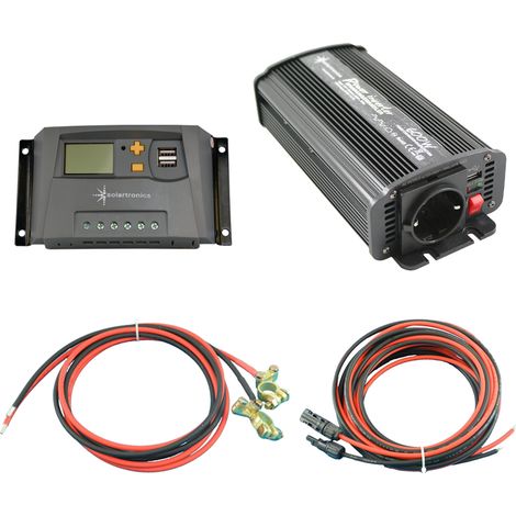 Solar Set 600 Watt Wandler 10A Laderegler Kabel Photovoltaik Inselanlage (1/5)