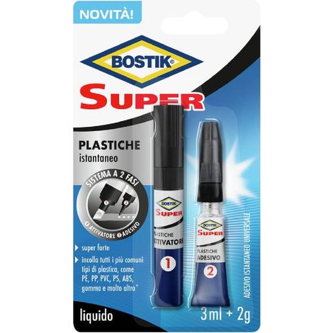 Adesivo istantaneo "Super Plastiche" universale ideale per incollaggi super forti -6 Pezzi (1/3)