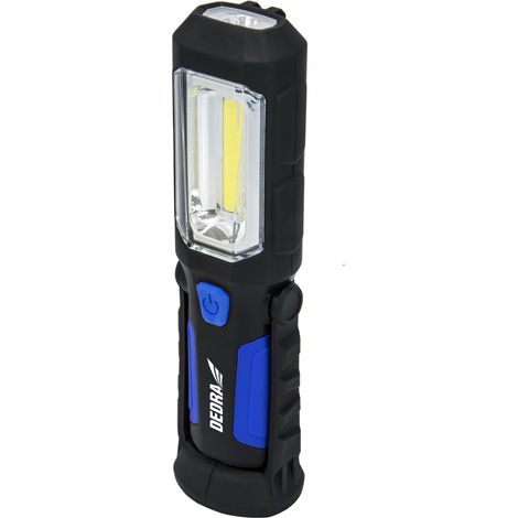 LATARKA AKU. LED COB 3W+1W ZASILACZ USB NA 230V I 12V - DEDL1022 (1/2)