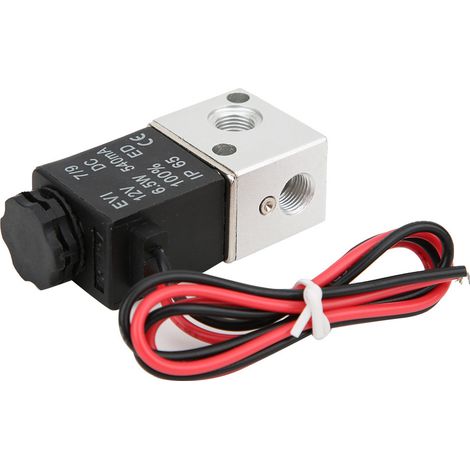 Direktwirkendes Magnetventil für Wasser, Luft und Öl, 2-Wege-Ausführung, Gehäuse aus Aluminiumlegierung, G1/8 Zoll (12 V DC) (1/5)