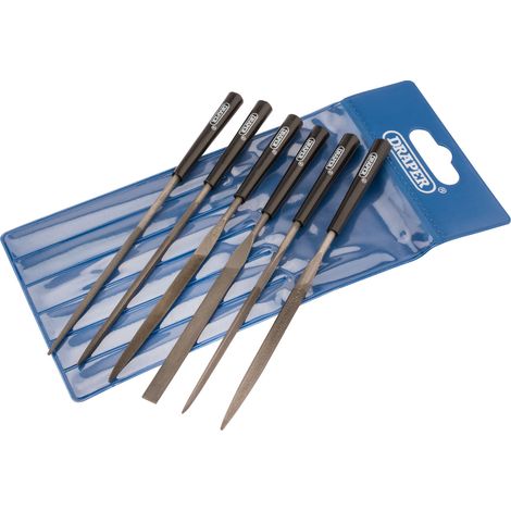 Draper 6-Piece Needle File Set (Model 82577), 140mm Fine Precision Files for Metal and Craftwork (1/5)
