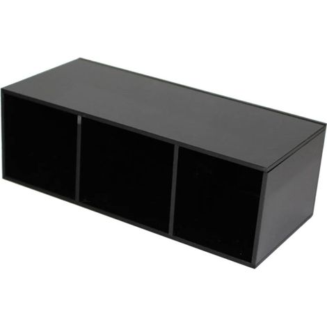de bureau noir pour stylos 3 compartiments boîte de