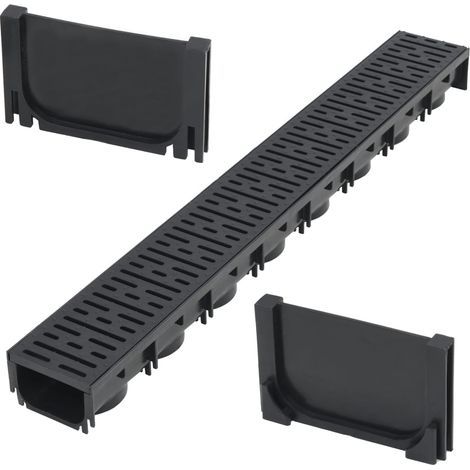 Canal de drainage en plastique 1 m (1/5)