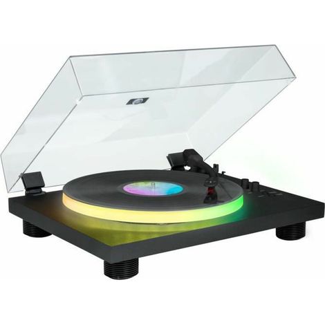 Giradischi BIGBEN INTERACTIVE PARTYBTTDLIGHT - Piatto luminoso - Allenamento a cinghia - Bluetooth - Effetti luminosi