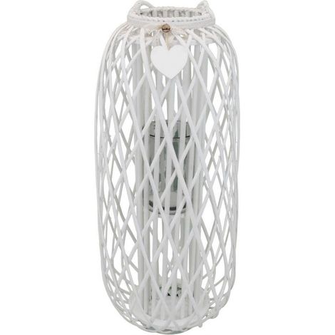 Lanterna Aurore   in Vimini Bianco