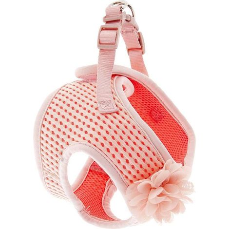 BREEZE Lätzchen M: Pettorina mit Air Mesh Polsterung Blumendekoration Breeze Modell für Hunde