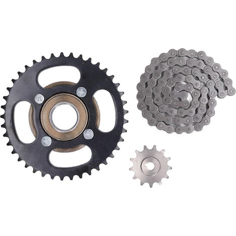 Kit chaîne 420 en acier, 76 maillons, pignon avant 13 dents, pignon arrière 41 dents pour modifications de motos (1/5)