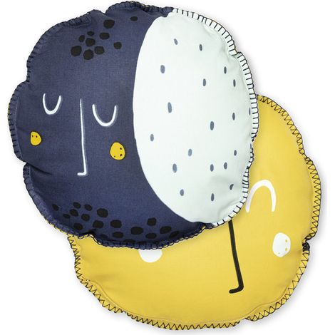 Coussin forme de lune / soleil avec housse amovible en coton - SUNNY (1/5)