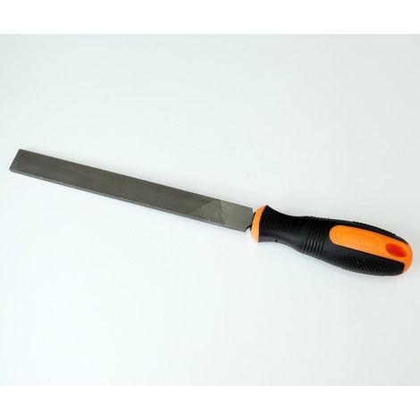 Lime métal plate demi douce largeur 20mm longueur 200mm manche bi-matière DERANCOURT