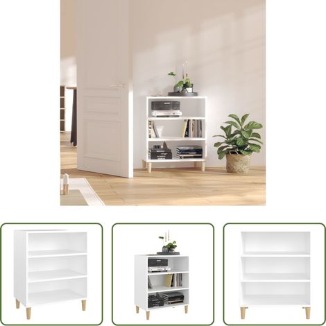 Armoire - Buffet blanc 57x35x70 cm bois d’ingénierie (1/5)