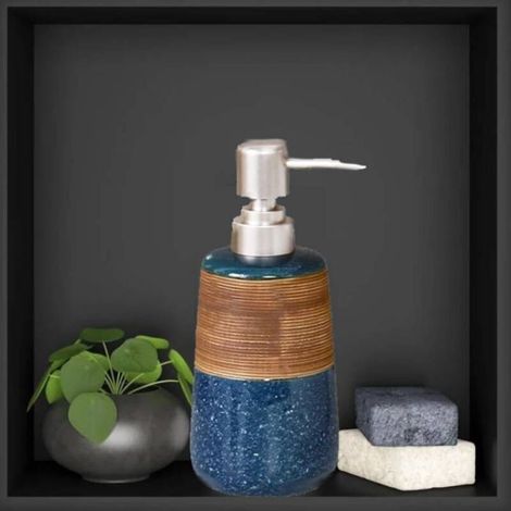 Niche de salle de bain avec distributeur de gel douche 420 ml, niche murale de douche en acier inoxydable, niche de douche monocouche, niche de douche encastrée 32 x 32 x 12,5 cm, noir (1/4)