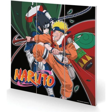 NARUTO - TRAINING TO SURPASS THE OTHER - IMPRESSION SUR BOIS 30X30CM PYRAMID