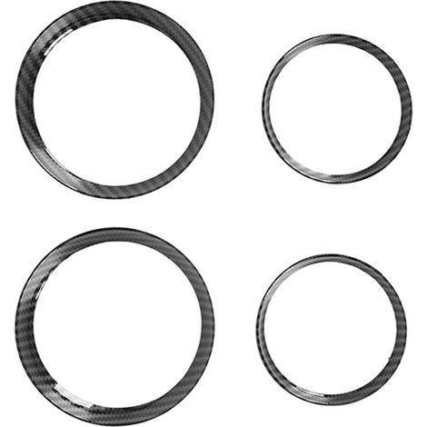 Lot de 4 caches de sortie d'air style fibre de carbone, autocollants pour tableau de bord de climatisation, compatibles avec les Honda Cooper R54 et R56 trois portes. (1/5)