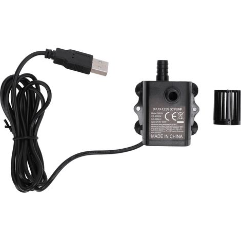 Pompe à Eau Submersible pour Aquarium/Fontaine - USB DC 5V 4.8W, 300L/H, Hauteur 300cm, Débit Réglable