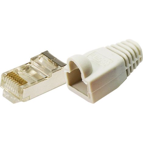 LogiLink MP0011 RJ45-Steckverbinder CAT 5e, geschirmt MP0011 Stecker, gerade Pole: 8P8C Grau 100 S