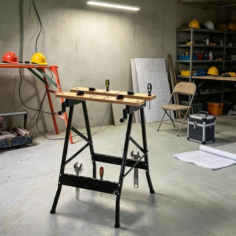 Établi pliant fonctionnel, table de travail stable portable (1pcs) (1/5)