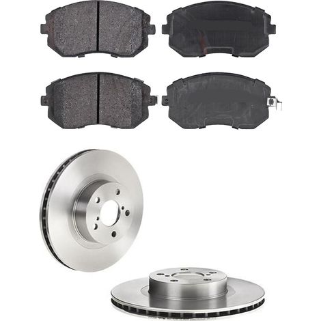 KIT FRENI ANTERIORI compatibile con SUBARU LEGACY IV STATION WAGON (BP) - DISCHI + PASTIGLIE OEM: P 78 013 / 16632 , 17955 /SOSTITUZIONE DIRETTA/BASSA POLVERE/SILENZIOSO (1/5)
