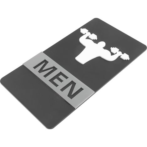 Panneau Indicateur Toilettes en Acrylique Noir pour Porte de Toilettes Femmes, Design Élégant, Facile à Utiliser, pour Centre Commercial ou Restaurant (1/5)