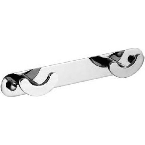 Appendino con due ganci ideale per Hotel e Locali ottone cromato modello KO-3571 kamalu