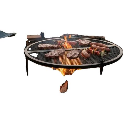 Barbecue pieghevole, struttura in acciaio resistente, colore nero. (1/2)