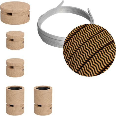Sistema Filé Wiggle Kit - con cavo di 3 m per catenaria e 5 componenti in legno per interni