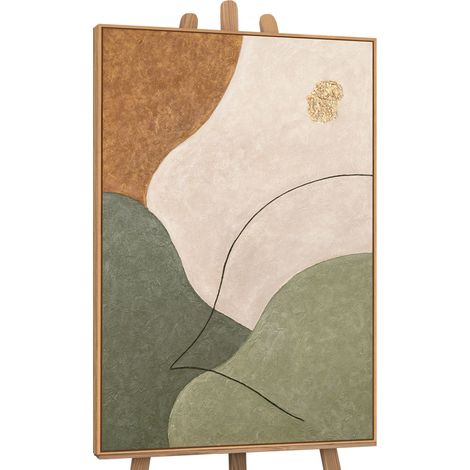 Gemälde Das Flüstern der Täler Rahmen Eichefarben 120x80 cm (1/5)